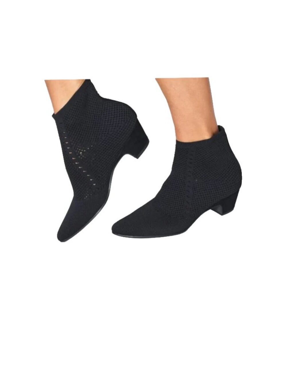 EILEEN FISHER Black Purl Sock Booties Size 7 - Picture 8 of 10